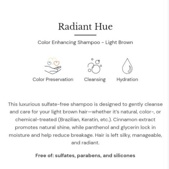 'L'ANGE' 'RADIANT HUE' COLOR ENHANCING HAIR SHAMPOO - Picture 9 of 16